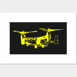 Bell Boeing V-22 Osprey - Yellow Design Posters and Art